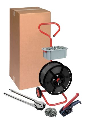 Pallet Strapping Kit With Mobile Dispenser Heavy Duty 12mm Polypropylene 